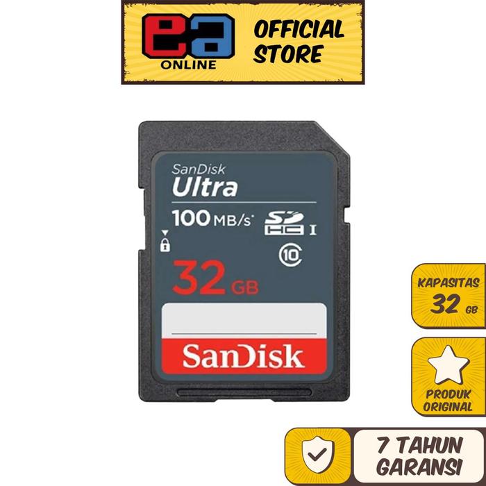 Gambar SanDisk Ultra SDHC Class 10 32GB / 64GB / 128GB 100MB/s - DUNR dari EAONLINE Kota Administrasi Jakarta Barat 4 Tokopedia
