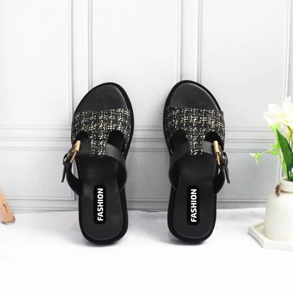 Sandal Wanita Kekinian Sendal Empuk 2024 Style Korean Karet empuk