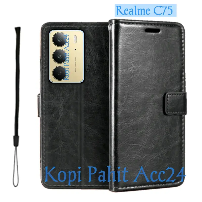 Case Untuk Hp Realme C75 Flip Cover Wallet Sarung Hp Casing Dompet Flip Magnet 2