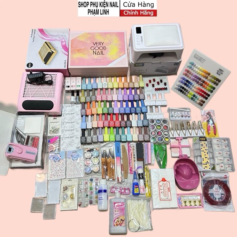 Set Combo Nail Đầy Đủ. Full Cốp Chuyên Nghiệp để Học. Nguyên set sơn 60 màu. Máy hút bụi. Nguyên set sơn gel mắt mèo. Chính hãng.