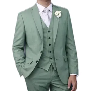 Setelan 3in1 Jas Pria Dewasa Semi Formal Warna Sage Green Paling keren Dan Termurah Blazer Celana Slimfit Casual Blazer Celana Kantor Wisuda
