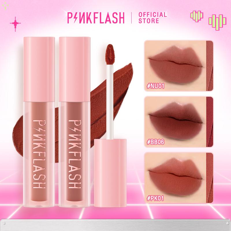  PINKFLASH # PinkSweetie Đất Sét Môi Lì Nhung Mềm Mại Lì Nhẹ Bùn Môi Sắc Tố Cao Cho Môi & Má 30g 1pcs 