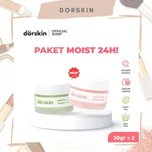 [FLASH SALE] Dorskin Double Moisturizer Matcha Glow Dream Mask & Pink Bliss Moisturizer 2in1 Acne Care + Brightening