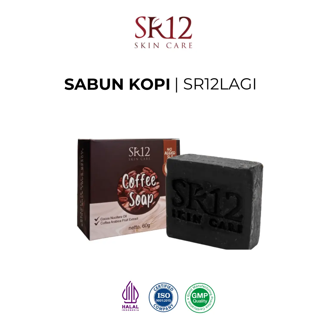 Sabun Kopi SR12 Mencerahkan Wajah Memudarkan Flek Hitam