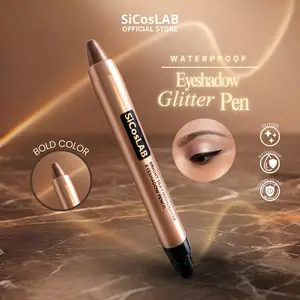 SicosLAB BPOM COD Eyeshadow Pen Cream Shimmer Single Glitter Creamy Brown NA11241200180 Pewarna Mata Mudah Dibawa & Berkilau Finish Berkilau Glitter Memukau