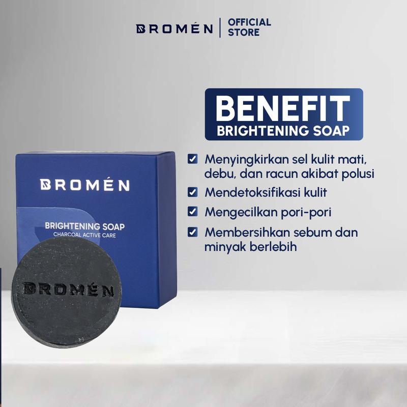 BROMEN Paket Mencerahkan Wajah Pria Brightening Booster Plus Extra - Skincare Wajah Laki-Laki Viral 1