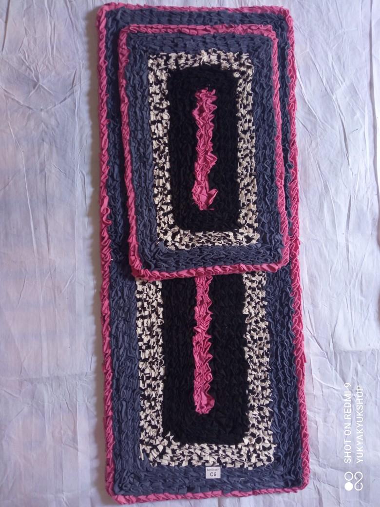 Premium Keset Dapur 2 in 1 Satu Set Panjang dan Pendek tanpa lapisan kertas Kain Putih