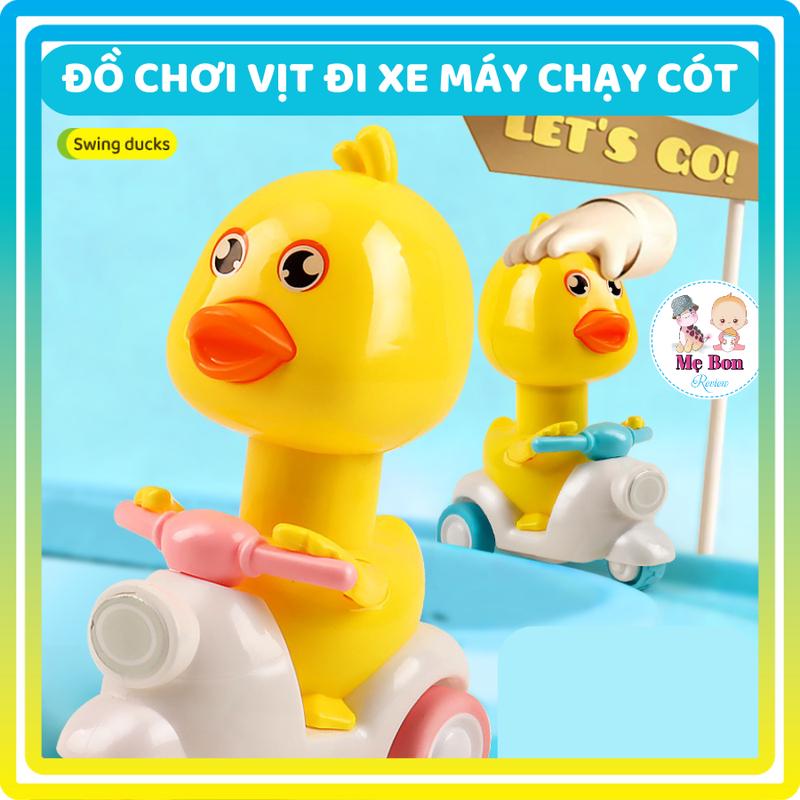 Đồ chơi vịt đi xe máy và máy bay chạy cót tinh nghịch cho bé