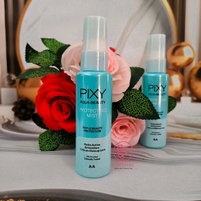 BPOM Pixy Aqua Beauty Protecting Mist 60ml Setting Spray Glow 4