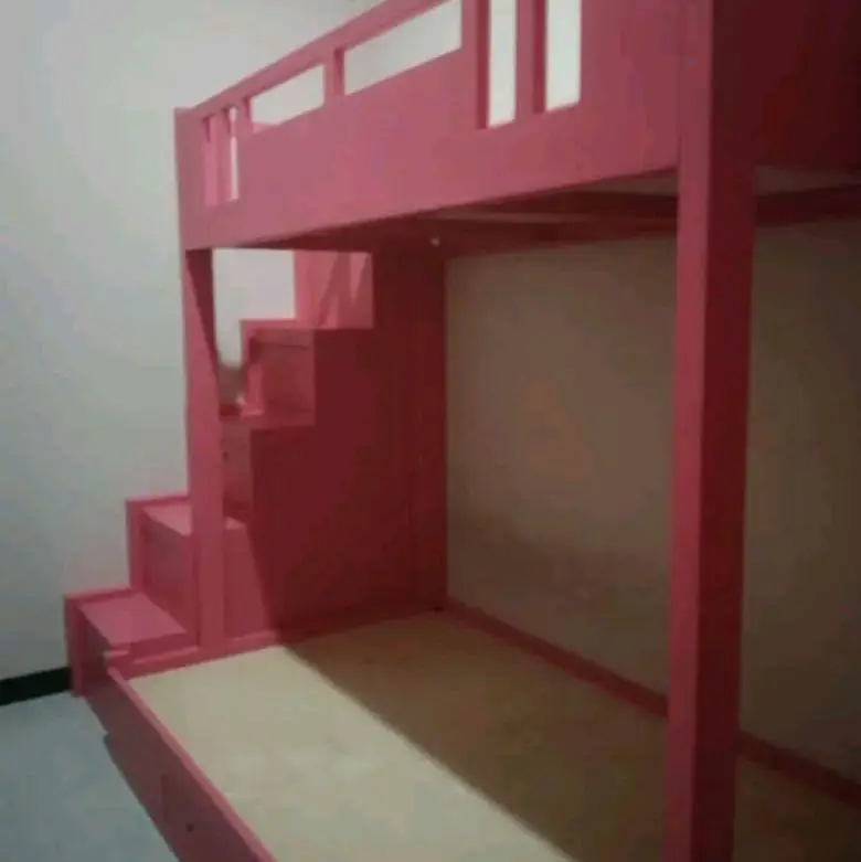 Tempat Tidur Bertingkat + Lemari Pakaian Tempahan Furniture 2