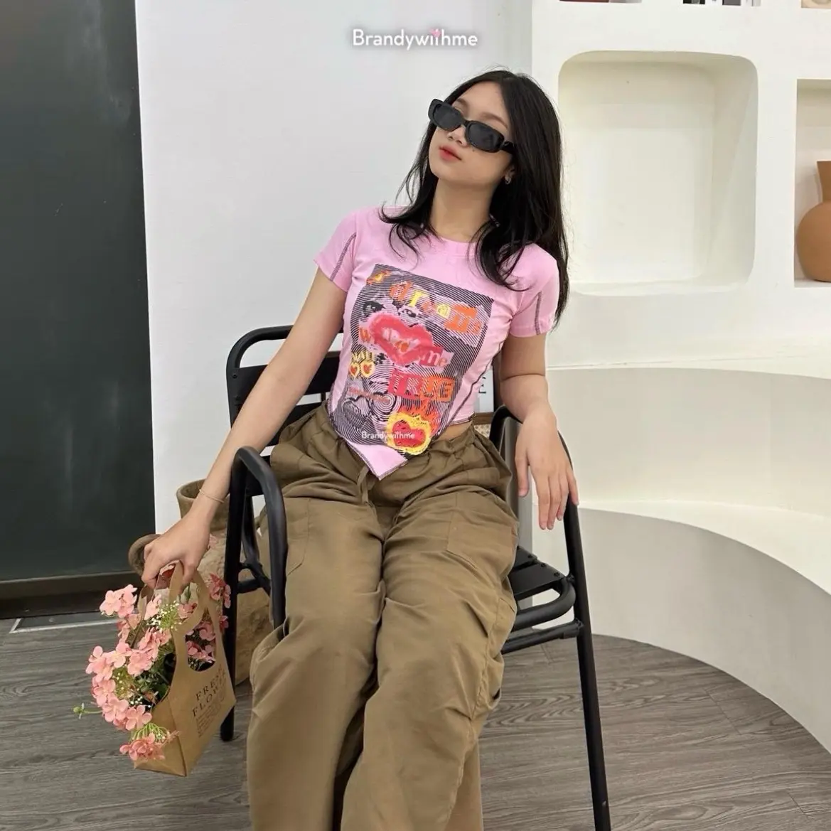 Brandywithme | Baila Croptop - Croptee Slimfit Atasan Kaos Wanita vol.5