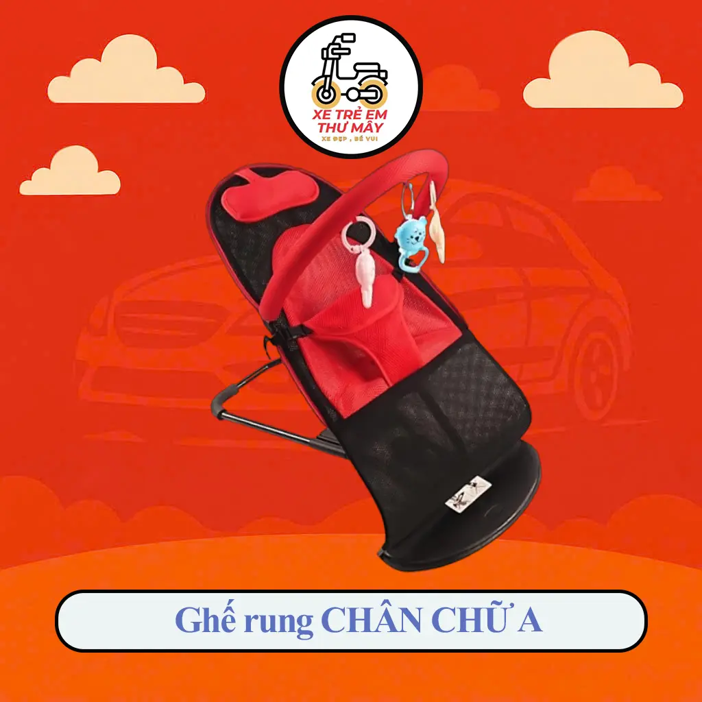 Ghế rung cho bé đa năng bập bênh CHÂN CHỮ A