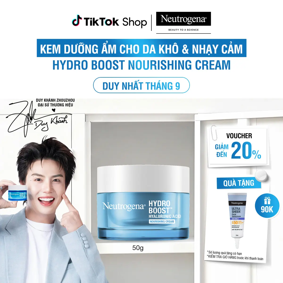 Kem dưỡng ẩm cấp nước cho da khô Neutrogena Hydro Boost Hyaluronic Acid Nourishing Cream 50g - Skincare Nữ | Chăm Sóc Da | Làm đẹp da Dưỡng Ẩm Da