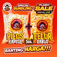 PAKET BUNDLING 500gram Telor Gabus Keju dan Pilus Original (Flash sale)