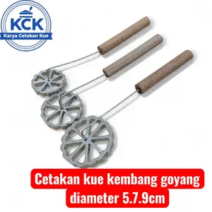 cetakan kue kembang goyang diameter 5cm 7cm 9cm bahan aluminium cor tebal anti lengket