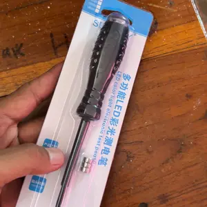 ALLEFIX Obeng Tespen Plus Dan Minus 165MM Alat Penguji Tegangan Listrik dengan Lampu Hijau dan Pengoperasian Kecerahan Tinggi - 6765