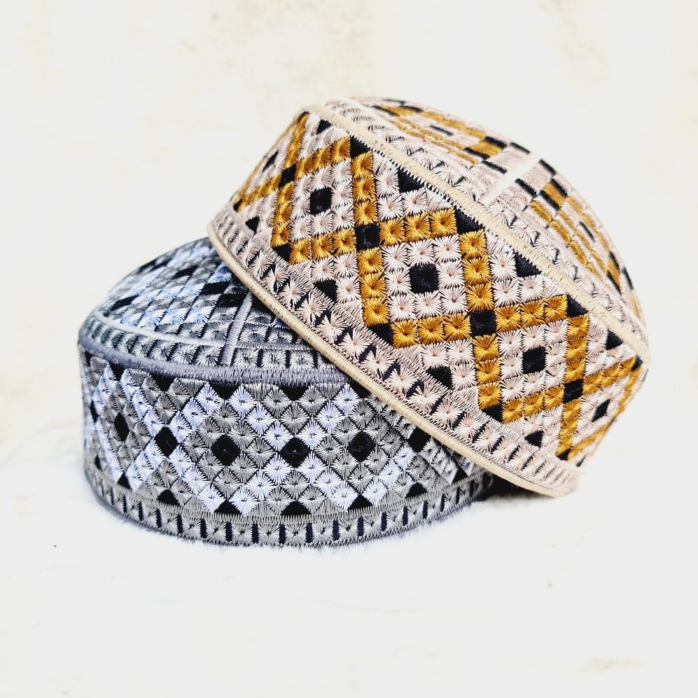 Peci Model Pakistan Full Bordir Lebaran Muslim Nyaman Songkok Dewasa Kopiah Motif