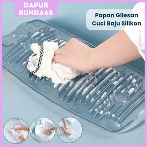 DB68  Papan Gilesan Penggilasan Cuci Baju Pel Sikat Keset Sandal Sepatu Serbaguna Bisa Dilipat Gulung Portable