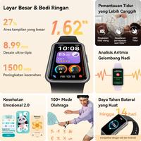 Gambar HUAWEI Band 11 Series | 1.62”AMOLED Display | Enhanced Sleep Tracking | Heart Health Management | Smartwatch-like | Android & iOS dari Huawei Indonesia Kota Tangerang 3 Tokopedia