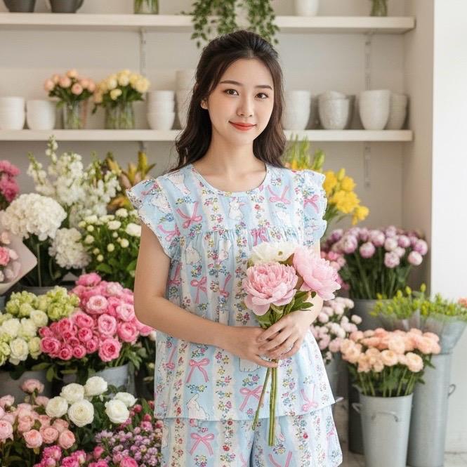 ĐỒ BỘ NỮ MẶC NHÀ - TOLEXINH 11 Set đồ bộ tole cánh tiên quần lửng - chất vải tole loại 1 - form vừa [40kg-73kg] freeship - hàng tận xưởng