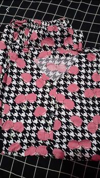 Product Review of [DasterHitsMalang] One Set Aira Celana Kulot Panjang 7/8 /One Set Kancing Depan/One Set Lengan Rempel/Setelan Wanita Baju Karet Katun Kerah Rayon Motif Atasan Busui Pendek Kotak from R**2 0