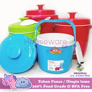Termos Nasi 4, 6, 8, 10, 14, 17 & 21 Global Eagle / Termos Es Batu / Tempat Nasi Es Batu / Rice Ice Bucket + Free Centong Plastik Vacuum