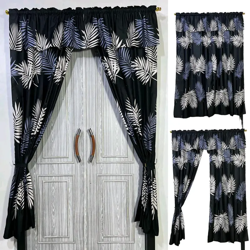 Gorden Serut Pintu Ukuran 200x100 cm - Bahan Katun Disperse - 4