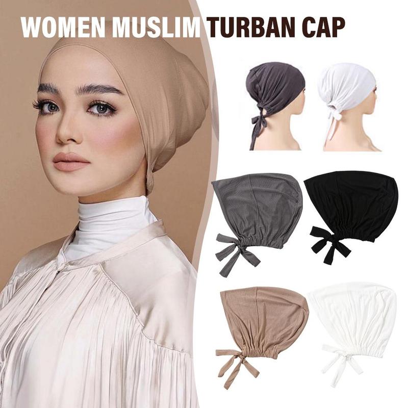 Product Introduction of Women’s Ladies’ Solid Color Plain Hijab Head Kerchief Head Sun Inner Cover Coverchief Wrap L2E9 19