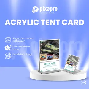 ACRYLIC TENT CARD / TEMPAT BROSUR AKRILIK / AKRILIK QRIS BARCODE / TENT HOLDER AKRILIK / STAND AKRILIK