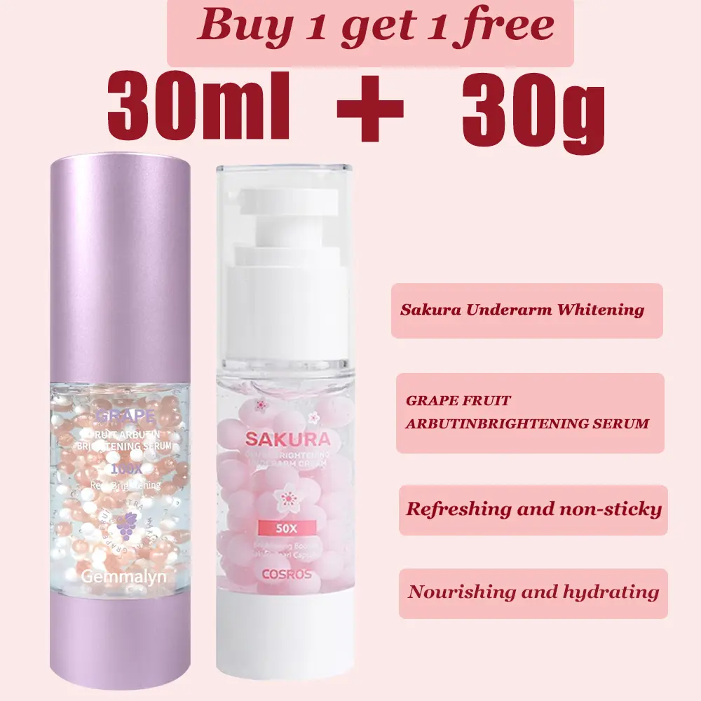 Buy 1 Get 1 Free Sakura Underarm Whitening Cream 30g Moisturizing Lotion+ Grapefruit Arbutin Body Whitening Essence 30ml
