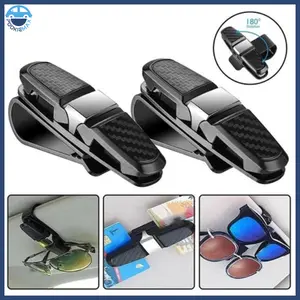 Holder Mobil Penjepit Kacamata/Kartu/Karcis Car Sunglasses Holder Sunvisor Multifungsi Universal