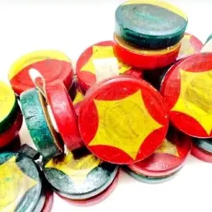 Mainan Yoyo Kayu Tradisional dengan Desain Bintang Warna-warni untuk Anak-anak