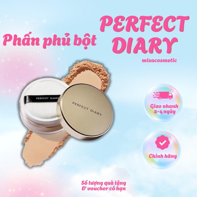 [Ms Duyen skincare x Misa Cosmetic] Phấn phủ dạng bột PERFECT DIARY kiềm dầu chống thấm nước giúp da mịn màng 7g Mỹ Phẩm Cosmetic Women Nữ