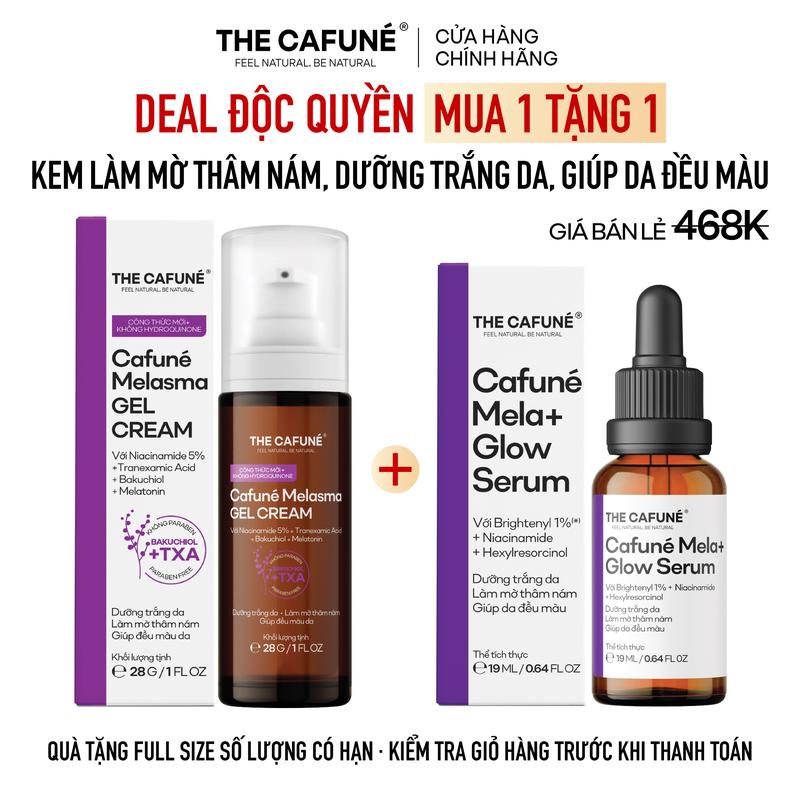 Kem Làm Mờ Thâm Nám, Dưỡng Trắng Sáng Và Đều Màu Da Tối Ưu Cafuné Melasma Gel Cr