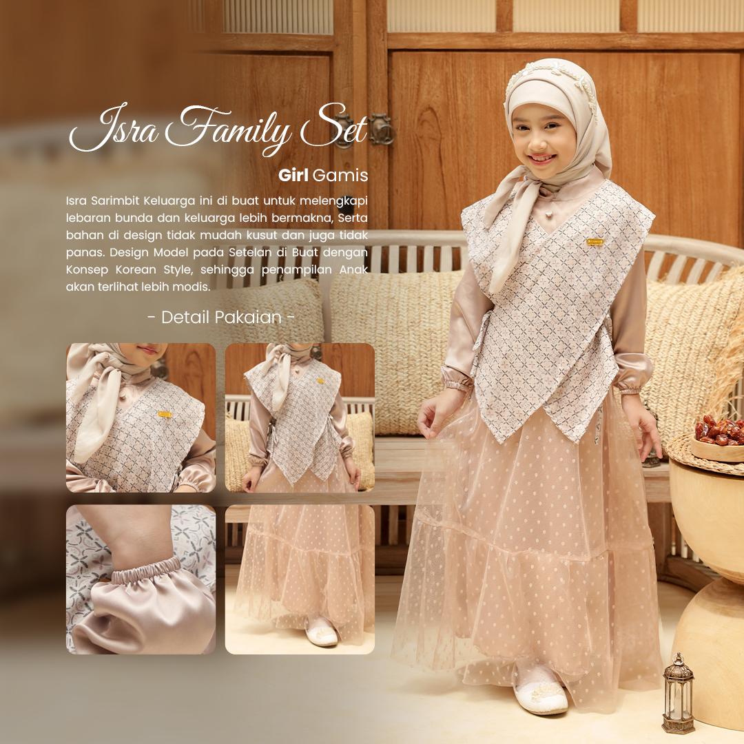 Marves Isra Sarimbit Lebaran Setelan Couple Keluarga Gamis Koko Baju Muslim Anak Perempuan Ayah Ibu Baju Raya 2026