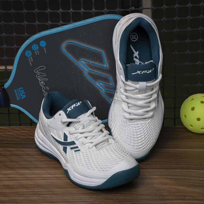   Đặt Tăng 1 Size  Giày Pickleball Cầu Lông XP Xampo Max Nam Nữ Chính Hãng - Đế Eva 3 Lớp Giảm Chấn Bám Sân Tốt - Da PPU Êm Thoáng Khí 