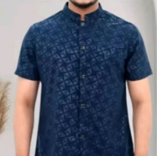 koko kemeja tangan pendek terbaru 2026 bahan wolpis motif embos, adem, tidak mudah kusut, nyaman di pake baju atasan  priaDewasa,