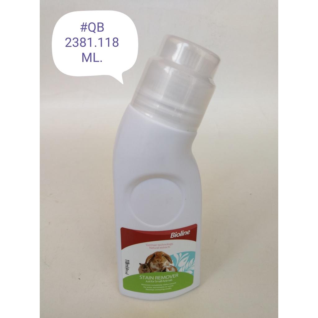Bioline Small Animal Stain Remover 118ml Rodent Hamster Rabbit Guinea Pig Arnab