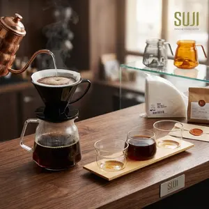 Kafe De Flores Coffee & Suji Premium Set Gelas aesthetic Set Gelas Kopi Tamu set gelas kopi lengkap gelas trimaya gelas trimaya souvenir  gelas set penyaring Cangkir Espresso Ganda Gelas Dobbel Espresso Cangkir gelas ganda mug gelas takar ganda Alat