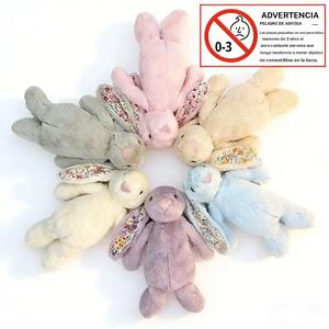Peluche de conejo lindo, muñeco de peluche con orejas florales tipo lopa, regalo de cumpleaños, regalo de Navidad para niños, decoración del hogar
