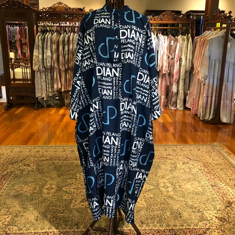Lila dress kaftan rayon batik pali dian pelangi official Pekalongan busui all size kancing depan 5