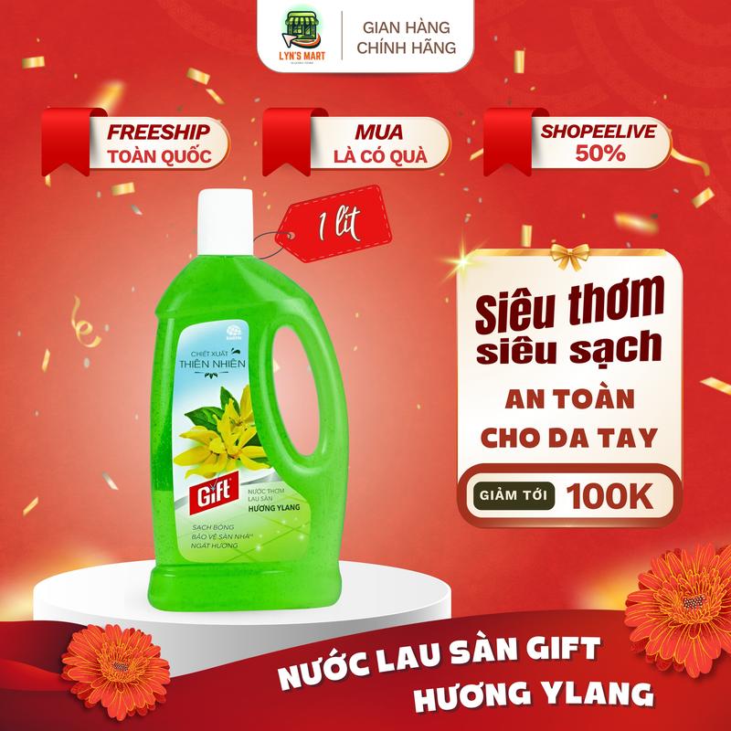 Nước lau sàn Gift Hương Ylang chai 1 Lít