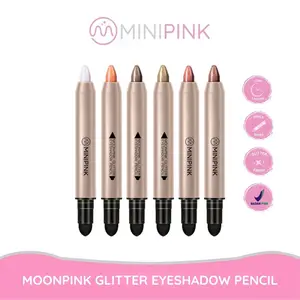 MINIPINK Moonpink Glitter Eyeshadow Pencil 6 Colors Pigmented & Long Lasting Makeup MP068