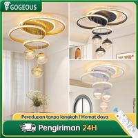 Gambar 【COD】lam puhi as mewah lampu kamar aesthetic lampu kristal mewah ruang tamu LED 3 warna modern minimalis ruang makan kamar tidur Indoor Lighting chandeliers Baja - B17-3-G【Remate/3 Warna/Menyediakan garans】 dari GOGEOUS Lampu store Kab. Tangerang 1 Tokopedia