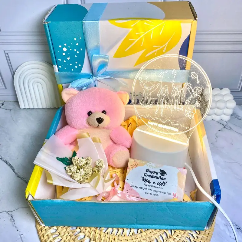 (PAKET LED 1) HADIAH BONEKA BUKET PESTA SEPAKET UNTUK ANNIV ULTAH 4