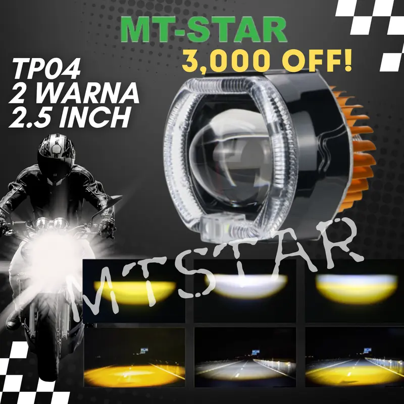 SP02 Lampu Utama Projie Biled Cut Off Mini 2.5 Inch D2 D3 Jauh Dekat 25watt Plus Devil Eyes Lamp Car Kabel 1