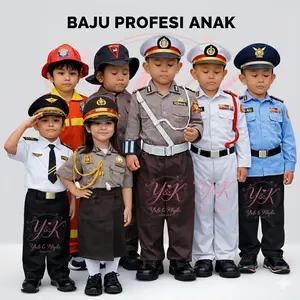Baju Profesi Anak / Seragam Polisi Tentara TNI Pelaut Sabara / Baju Seragam Profesi Anak Lengkap