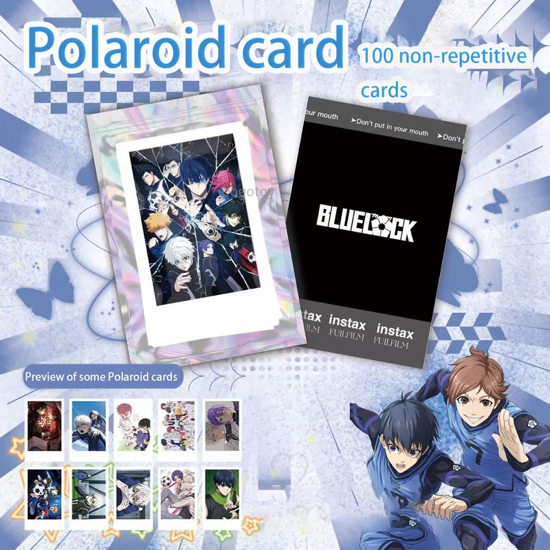 Thẻ Polaroid Blue Lock, 100 chiếc, Thiết kế Rin Itoshi Nagi Seishiro, Hộp ngẫu nhiên, Thẻ Lomo, Thiết bị ngoại vi Anime 4