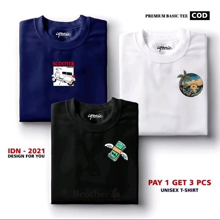 (BAHAN TEBAL) BUY 1 OR 3 PCS (PROMO COD) DAWIRR STORE / Kaos Distro100% Catoon Combed Katun Nyaman Unik Baju Pria 1