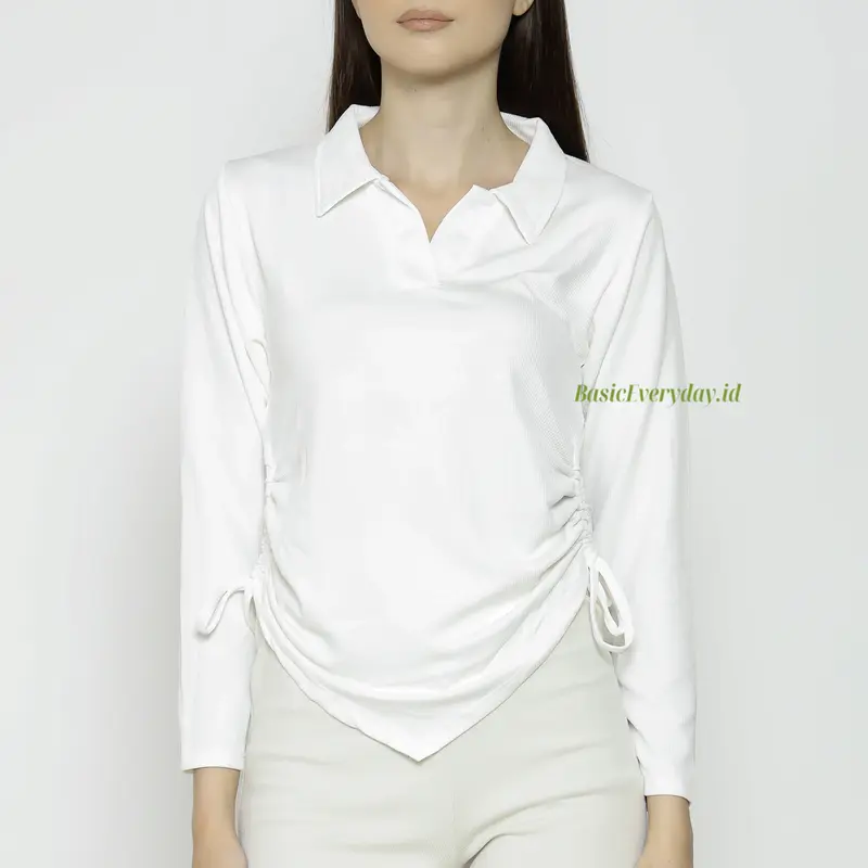 Atasan Wanita Lengan Panjang Knit Top Alisya BasicEveryday Baju Kerah Knitwear Nyaman 2